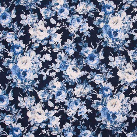 Anniversary Dance Indigo by Carole Designer Fabric Red Sea 80% Cotton, 20% Linen China 51,000 Wyzenbeek Double Rubs 25 1/4" V, 27" H HD 54" - Swanky Fabrics -