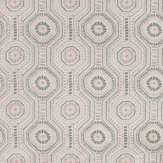 Stone Path Blush by Carole Designer Fabric Summer Garden 85% Cotton, 15% Linen USA Passes 60,000 Double Rubs Wyzenbeek 13 1/2" V, 13 1/2" H 56" - Swanky Fabrics -