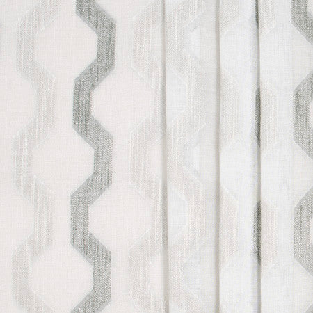 Two Paths Silver by Carole Designer Fabric Sheer Marvel 100% Polyester TURKEY N/A </p><p>Repeat: 7 1/2" V, 7 5/8" H 118" - Swanky Fabrics -