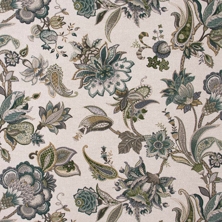 Cold Morning Haze by Carole Designer Fabric Lemongrass 90% Cotton, 5% Rayon, 5% Linen-SSR Printed & Finished in USA Passes 15,000 Double Rubs Wyzenbeek Horizontal: 27" D and Vertical: 27" V 54" - Swanky Fabrics -