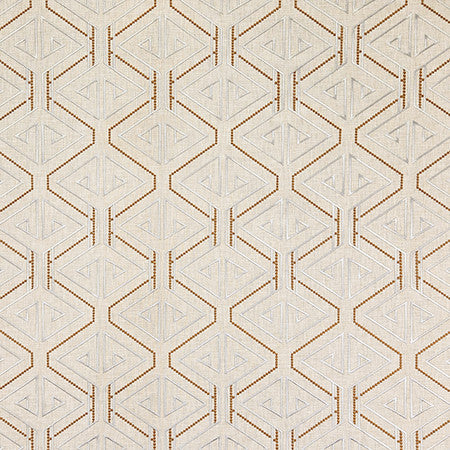 Peek At You Copper by Carole Designer Fabric Shape Shifter Base: 52% Cotton, 48% Poly Embr: 100% Poly India 13" V, 8 3/4" H 52" - Swanky Fabrics -