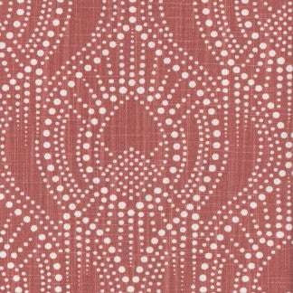 Rainy Day Persimmon by Carole Designer Fabric Clean Comfort 100% Cotton Pakistan 8 1/2" V, 9" H 54" - Swanky Fabrics -
