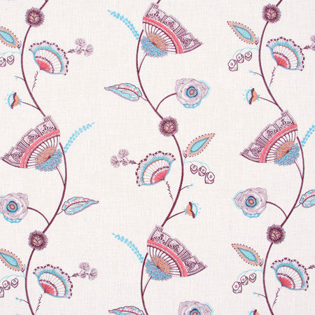 Hidden Gems Teal by Carole Designer Fabric Azalea 60% Polyester, 30% Viscose, 10% Cotton China N/A Horizontal: 13" and Vertical: 11 3/4" V 52" - Swanky Fabrics -