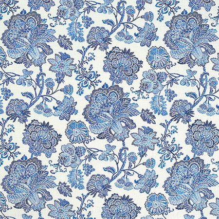 Know The Plot Porcelain Blue by Carole Designer Fabric Bluebell 55% Linen, 45% Viscose-Soil Repellent S Korea 27" V, 27 3/8" H HD 55.5" - Swanky Fabrics -