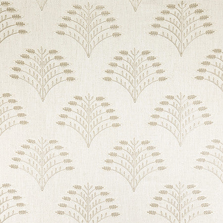 New Natural Linen by Carole Designer Fabric Hidden Treasure Base: 95% Polyester, 5% Linen Embr: 100% Polyester China 15 7/8" V, 8" H HD 52" - Swanky Fabrics -