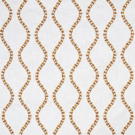 Garden Market Golden by Carole Designer Fabric English Garden Base: 100% Cotton Embr: 100% Viscose N/A 7 7/8" V, 6 1/4" H 52*" - Swanky Fabrics -