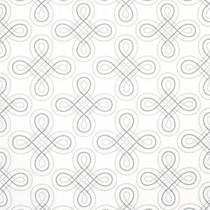 Keep On Coming Metal Blue by Carole Designer Fabric