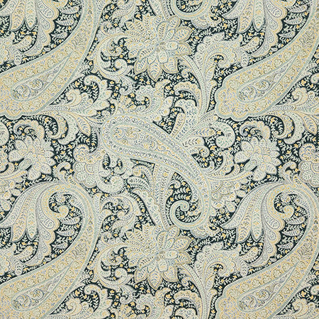 Paisley Statement Cove by Carole Designer Fabric Evergreen 100% Cotton-SSR Pakistan 25 1/4" V, 27 1/2" H 54" - Swanky Fabrics -
