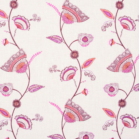Hidden Gems Magenta by Carole Designer Fabric Azalea 60% Polyester, 30% Viscose, 10% Cotton China N/A Horizontal: 13" and Vertical: 11 3/4" V 52" - Swanky Fabrics -