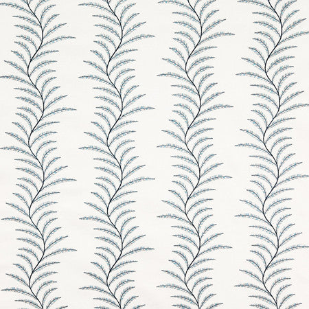 Bayside Bistro Ocean by Carole Designer Fabric Oasis Base: 100% Cotton Embr: 84% Cotton, 16% Viscose India 7 7/8" V, 8 5/8" H 51" - Swanky Fabrics -