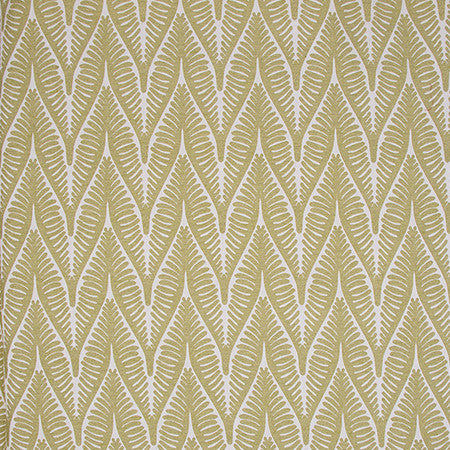 Silver Brake Fern by Carole Designer Fabric Lemongrass 62% Polyester, 38% Cotton India 6 3/4" V, 6 7/8" H 54" - Swanky Fabrics -