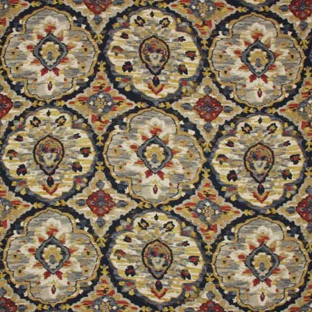 Culture Graphite by Carole Designer Fabric Golden Sunrise,Red Sea 67% Viscose, 33% Linen Spain 27" V, 27" H 54" - Swanky Fabrics -