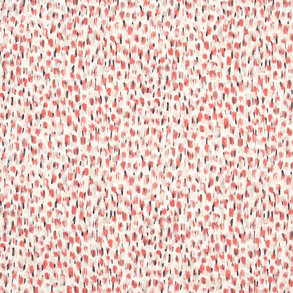 When In Doubt Coral by Carole Designer Fabric Azalea 100% Cotton India Passes 15,000 Double Rubs Wyzenbeek Horizontal: 14.25 and Vertical: 13.75 57.5 - Swanky Fabrics -
