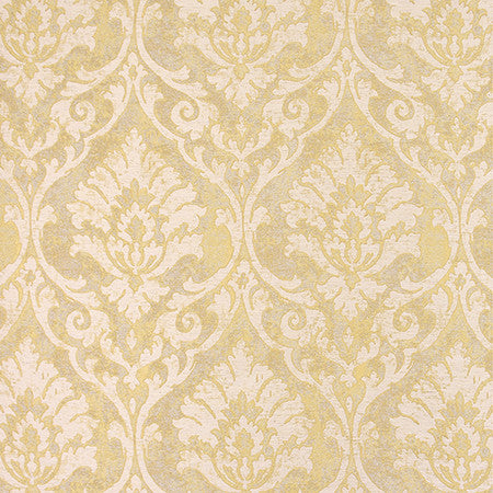 Be Yourself Empire Gold by Carole Designer Fabric Radiance 93% Polyester, 7% Linen India 18,000 Wyzenbeek Double Rubs 24 1/2" V, 13 1/4" H HD 56" - Swanky Fabrics -
