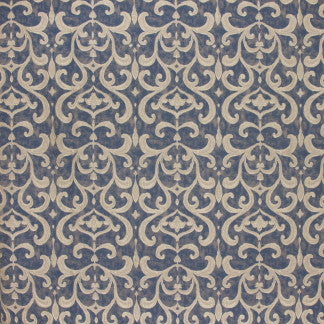 Family Heirloom Navy by Carole Designer Fabric Emerald Ocean 65% Polyester, 35% Viscose Turkey N/A Horizontal: 11 1/8" and Vertical: 16 1/2" 55" - Swanky Fabrics -