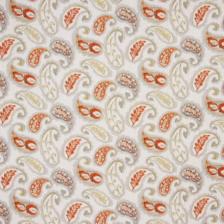 Dallying Citrus by Carole Designer Fabric Tiger's Eye 100% Polyester China Passes 50,000 Double Rubs Wyzenbeek Horizontal: 18" and Vertical: 18" 54" - Swanky Fabrics -