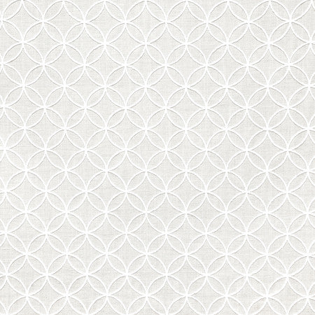 Instant Connection Optic White by Carole Designer Fabric Neutral Ground 100% Polyester India 4 1/2" V, 4 1/2" H 53"" - Swanky Fabrics -