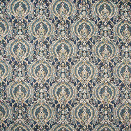 Centuries Old Moonlit Sky by Carole Designer Fabric Blue Forest 100% Cotton-SSR India 13 1/2" V, 13 1/2" H 54" - Swanky Fabrics -