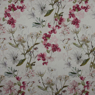 Hold Dear Grey Rose by Carole Designer Fabric Bright Side 100% Cotton India Passes 3,000 Double Rubs Wyzenbeek 18" V, 26" H 52" - Swanky Fabrics -