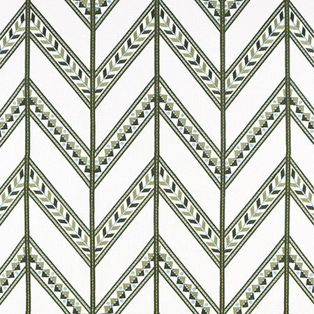 At This Moment Hunter by Carole Designer Fabric Jade 60% Polyester, 40% Cotton India 15 1/8" V, 12 3/8" H 50.75" - Swanky Fabrics -