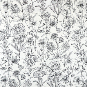 Garden Stencil Graphite by Carole Designer Fabric