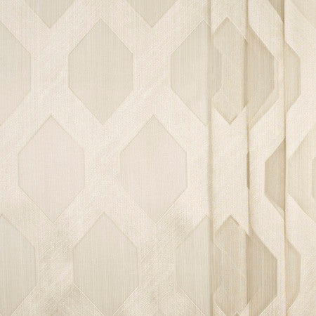 Paraphrase Sisal by Carole Designer Fabric Sheer Marvel 89% Polyester, 8% Rayon, 3% Metallic TURKEY 15 1/2" V, 8 3/8" H 118" - Swanky Fabrics -