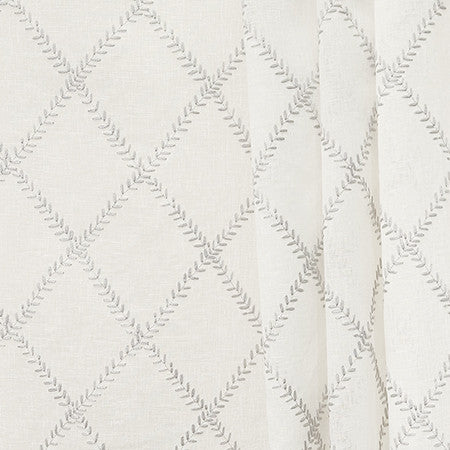 Get To The Point Silver by Carole Designer Fabric Perfect Balance Base: 100% Polyester, Embr: 50% Cotton, 50% Rayon India 14,000 WYZENBEEK DOUBLE RUBS 6 1/4" V, 5 3/8" H 56.5" - Swanky Fabrics -