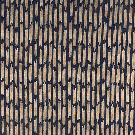 Intertwined Navy by Carole Designer Fabric From The Heart 65% Cotton, 35% Rayon India 7 1/4" V, 13 1/4" H 52" - Swanky Fabrics -