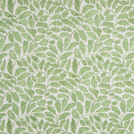 Heavy Heart Herbal by Carole Designer Fabric Serene Green 55% Linen, 45% Rayon 12,000 Wyzenbeek Double Rubs 13" V, 13 1/2" H 55" - Swanky Fabrics -