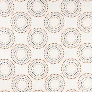 Fireballs Spice by Carole Designer Fabric Evolution 55% Linen, 45% Rayon China Passes 30,000 Double Rubs Wyzenbeek Horizontal: 8 1/4" and Vertical: 7 3/4" 52" - Swanky Fabrics -