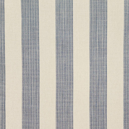Relaxed Stripe Indigo by Carole Designer Fabric Dawn & Dusk 57% Cotton, 35% Polyester, 8% Linen India 12,000 WYZENBEEK DOUBLE RUBS 7" H 55" - Swanky Fabrics -