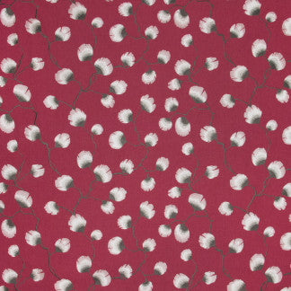 Petal Leaf Raspberry by Carole Designer Fabric Mulberry Sangria 50% Polyester, 50% Cotton India N/A Horizontal: 25 1/4" and Vertical: 15 3/8" 51" - Swanky Fabrics -