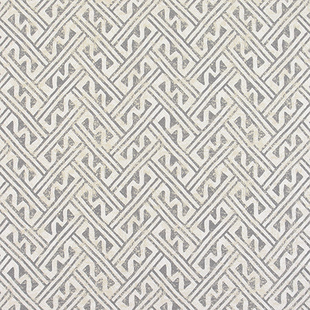 In The Mix Grey by Carole Designer Fabric Moonstone 100% Cotton-Soil Repellent Usa 50,000 Wyzenbeek Double Rubs 13" V, 13 1/2" H 56.5" - Swanky Fabrics -