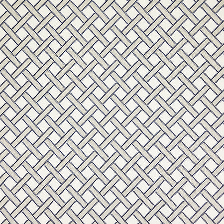 But Who Midnight Blue by Carole Designer Fabric Shape Shifter Base: 100% Poly Embr: 78% Viscose, 22% Cotton India 3 1/8" V, 3" H 55" - Swanky Fabrics -
