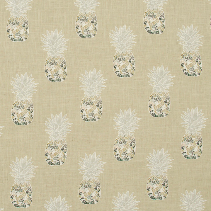 Happy Pineapple Straw by Carole Designer Fabric Lemongrass 95% Polyester, 5% Linen China Passes 50,000 Double Rubs Wyzenbeek Horizontal: 8.75 and Vertical: 10.5 58 - Swanky Fabrics -