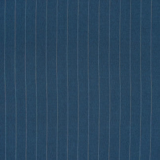 Bluesy Stripe Cobalt by Carole Designer Fabric In Tune 100% Cotton India Passes 15,000 Double Rubs Wyzenbeek Horizontal: 0" and Vertical: 2 3/8" H 54" - Swanky Fabrics -