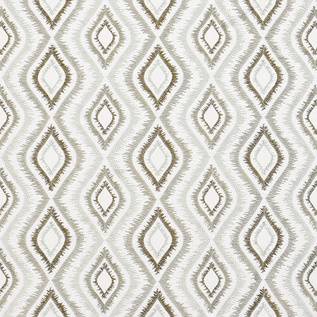 More Involved Mineral by Carole Designer Fabric Jade 66% Cotton, 34% Polyester India 7 7/8" V, 9 7/8" H 50" - Swanky Fabrics -