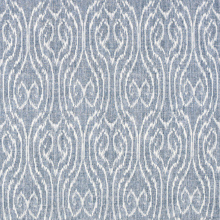 Wood Grain Indigo by Carole Designer Fabric Bluebell 36% Polyester, 26% Cotton, 22% Viscose, 16% Linen China 15,000 Wyzenbeek Double Rubs 13 1/2" V, 7" H 56" - Swanky Fabrics -