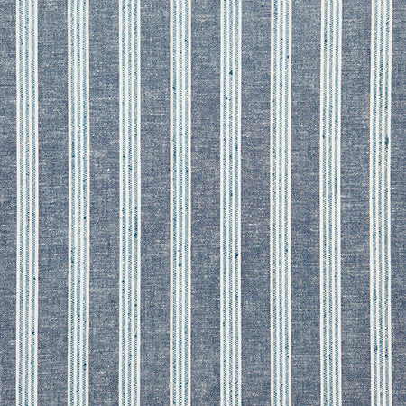 Main Road Indigo by Carole Designer Fabric In The Details 57% Polyester, 43% Cotton India 51,000 Wyzenbeek Double Rubs 1 3/4" H 54" - Swanky Fabrics -