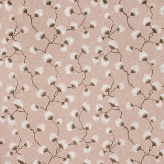Petal Leaf Blush by Carole Designer Fabric Sandalwood 50% Polyester, 50% Cotton India N/A Horizontal: 25 1/4" and Vertical: 15 3/8" 51" - Swanky Fabrics -