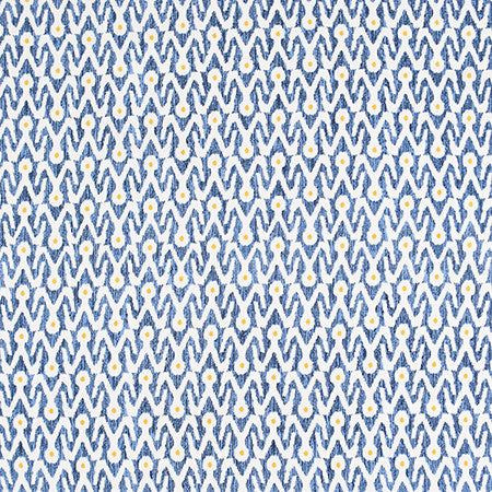 Together With You Ocean by Carole Designer Fabric Bluebell 100% Cotton India N/A 9" V, 13 1/2" H 54" - Swanky Fabrics -