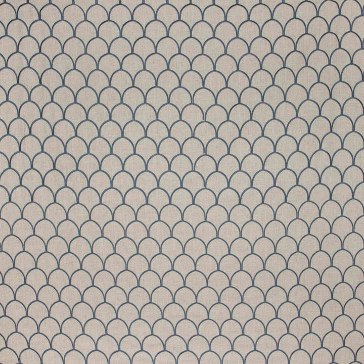 Around The Bend River by Carole Designer Fabric French Navy 88% Polyester, 7% Rayon, 5% Linen China Passes 60,000 Double Rubs Wyzenbeek Horizontal: 275 and Vertical: 4 54 - Swanky Fabrics -