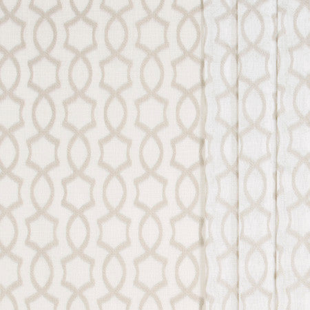 Silver Medal Smoke by Carole Designer Fabric Sheer Marvel 100% Polyester TURKEY 1 1/4" V, 8 1/4" H 118" - Swanky Fabrics -