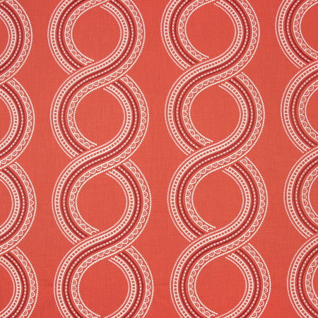 Style Crush Persimmon by Carole Designer Fabric VIBRANCE 75% Viscose, 25% Linen India N/A Horizontal: 12 3/4" and Vertical: 9 3/8" V 52" - Swanky Fabrics -