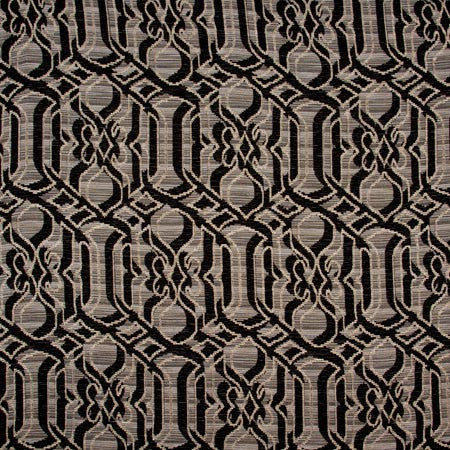 Woven Wonder Ebony by Carole Designer Fabric ONYX & IVORY 80% Polyester, 15% Acrylic, 5% Linen Turkey Passes 25,000 Circular Rubs Martindale Horizontal: 13 1/2" and Vertical: 24" 55" - Swanky Fabrics -
