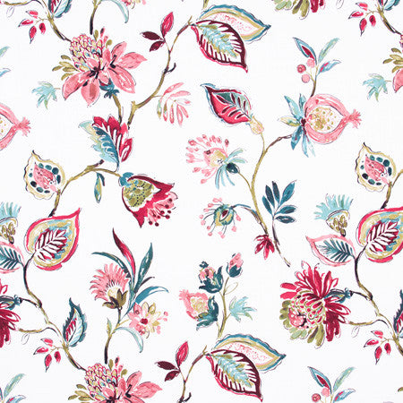 Serenade Song Coral by Carole Designer Fabric Azalea 100% Cotton Spain Passes 30,000 Double Rubs Wyzenbeek </p><p>Repeat: 27" V, 27" H 54" - Swanky Fabrics -