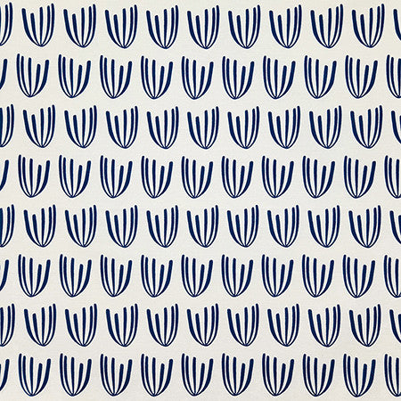 On The Fly Navy by Carole Designer Fabric Dawn & Dusk 100% Cotton Spain 6" V, 2 3/8" H 54" - Swanky Fabrics -