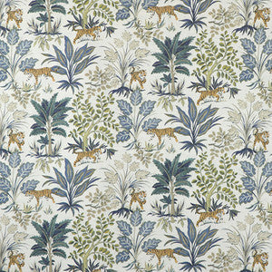 Tiger Hunt Frost by Carole Designer Fabric
