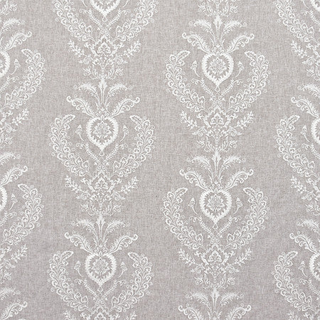 With Honor Heather Grey by Carole Designer Fabric Moonstone 64% Polyester, 36% Cotton India N/A 15 3/8" V, 25" H 50.75" - Swanky Fabrics -
