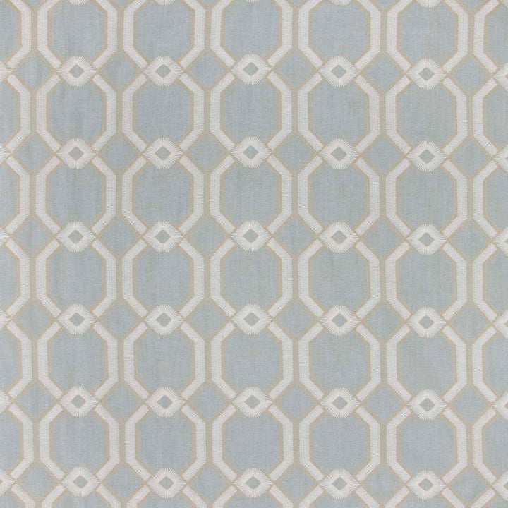 Graceful Gate Powder Blue by Carole Designer Fabric Seamist 100% Polyester India N/A Horizontal: 675 and Vertical: 65 54 - Swanky Fabrics -